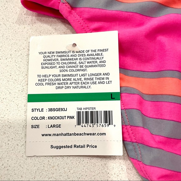 Pink & Orange Hipster Swim Bottoms Beach Stop! - Picture 5 of 5